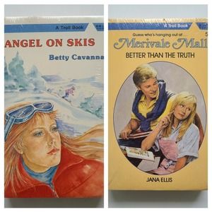 2 Vintage YA Books Merivale Mall 5 Angel on Skis NOS Sealed Troll Teen 80s